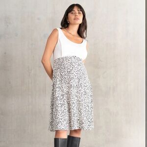 Seraphine Black and White Maternity Dress